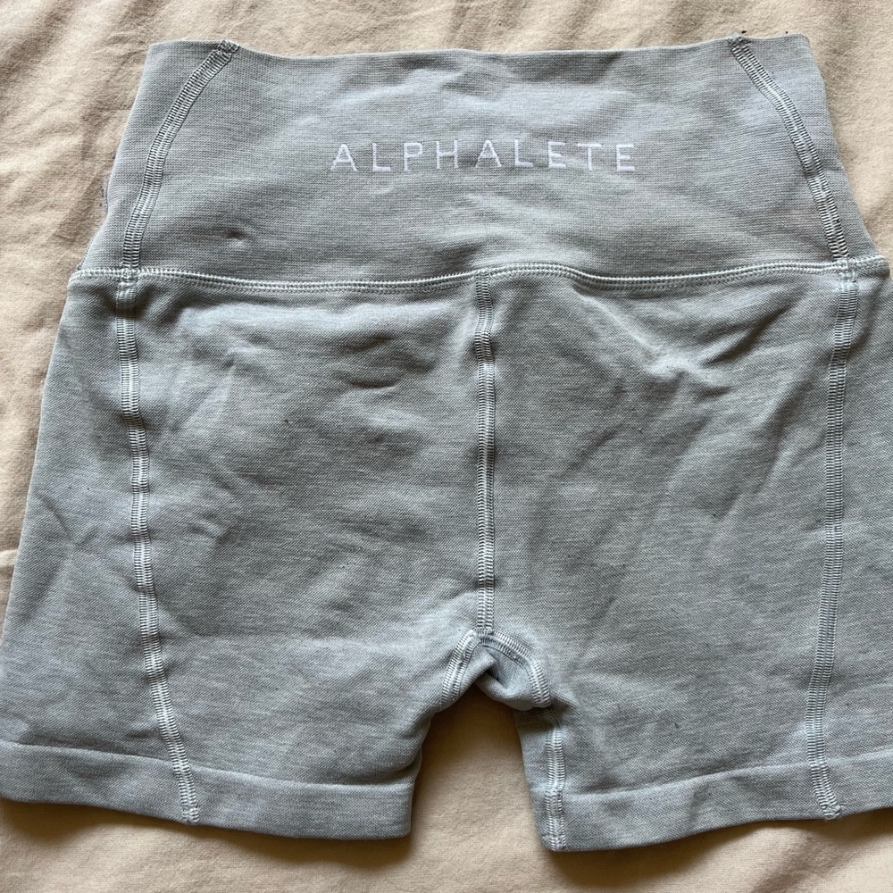 Alphalete OG revival shorts size small grey